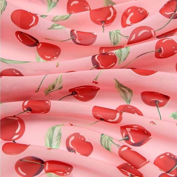 Cherry scarf A1151 - Picture 2 of 3